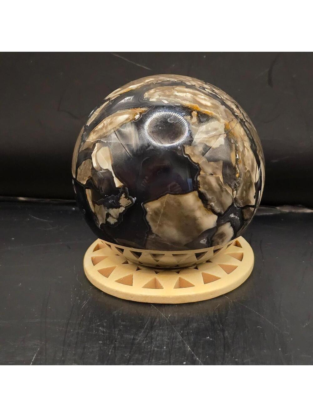 225. Volcano Agate Sphere - 64mm UV Reactive